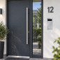 Preview: Nippon Türstation mit 2 Klingeln neben der Haustür eines Zweifamilienhauses